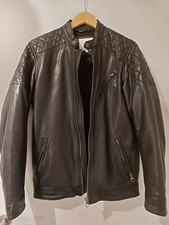 PEPE Lederjacke, Blouson, Lammleder, Gr. XS, anthrazit-grau, neuwertig