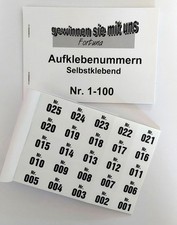 Aufklebenummern für Tombola 100er Block selbstklebend 1-2000 lieferbar