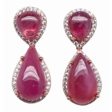 925 Sterling Silber Rot Rubin