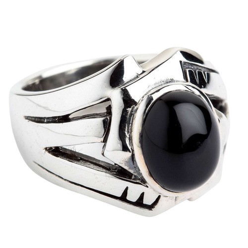 Sterling silber schwarz onyx - schwarz,