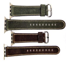 Nubuk Leder Uhrenarmband für 38mm und 42mm Apple Watch