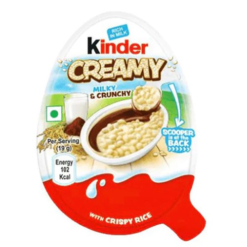 Kinder creamy milk and - milk, crunchy