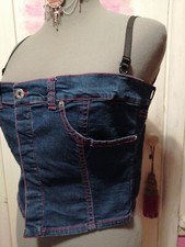 Original Dolce&Gabbana Bustier Corsage Jeans Neu sexy Lace Stretch hot