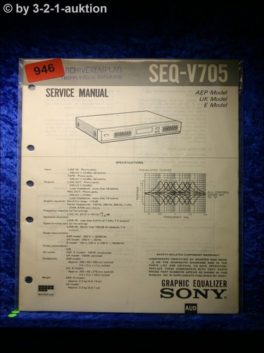 Sony service manual seq - manual, v705