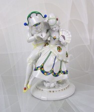 Katzhütte Jugendstil Figur "Pierrot & Pierrette" Harlekin Bajazzo Figurine