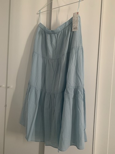 Uniqlo damen maxirock hellblau - maxirock,