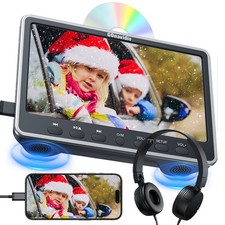12'' Auto TV Kopfstütze Monitor DVD Player 1366x768 USB HDMI Für Kinder+Kopfhöre