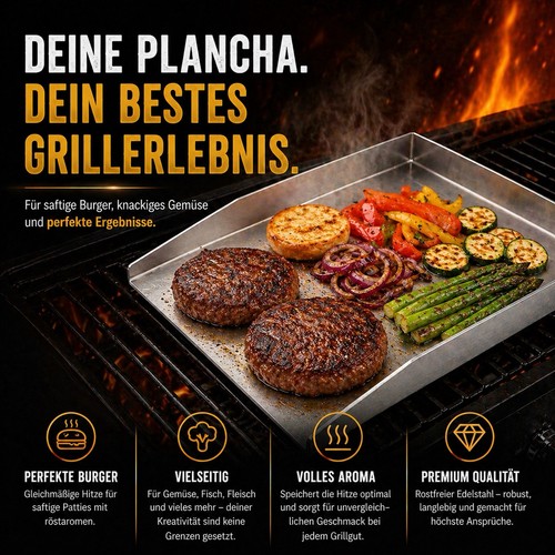 Grillplatte plancha 40x30 - plancha,