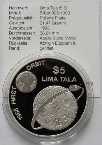 Tokelau lima tala 1993 - 5,