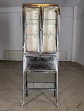 Art Deco  Jugendstil Arztschrank Vitrine Metall Spind Apotheke Büro antik alt