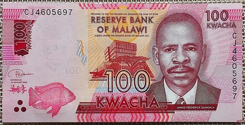 100 kwacha banknote - 100,