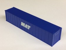 Wiking Alu-Container 40ft MAT m.Schlitz d-blau lack Grundfarbe silbergrau (425)