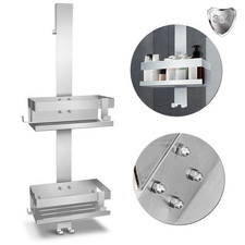 Duschablage ohne Bohren Edelstahl Duschregal zum Hängen 2 Körbe Duschorganizer