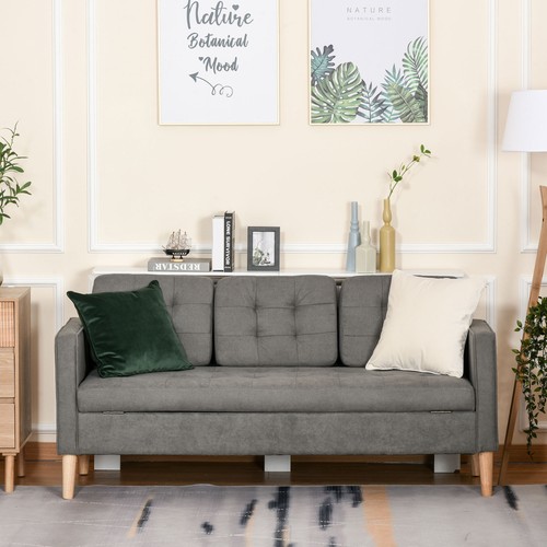 Homcom sitzer sofa - 3-sitzer, stoffsofa