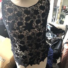 Häkel Top Trägershirt Baumwolle Spitze Bluse S/m Bluse Mittelalter