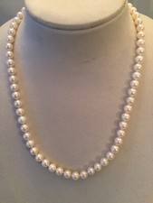Akoya Perlen Kette für Wechselschliesse vorbereitet
