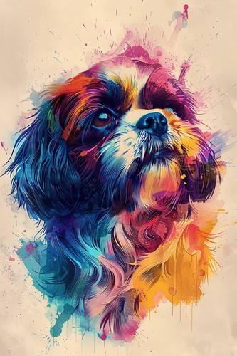 Shih tzu hund leinwand bild - hund,
