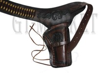 Western Revolvergürtel mit 24 Deko Patronen - Holster - Coltgürtel
