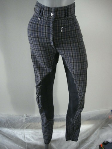 Reithose blau kariert
