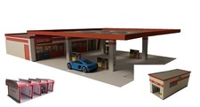 1:64 Tankstelle mit