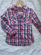 Kangaroos Bluse, Pink-Blau-Weiß kariert, Gr. 40, Neu