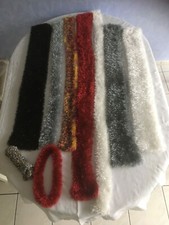 9er Set Damen Schal's aus Flausch Fransengarn inkl. 2x Loop