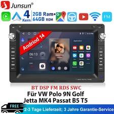 Für VW Polo 9N Golf 4 Passat B5 T5 Android Autoradio Carplay GPS SWC BT RDS DAB+
