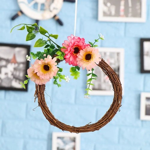 Runder rattan blumenkranz - rattan,