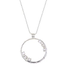 Herkimer Minen Silber "Diamant" Quarz Vergrößerung Ihr Leben Anhänger Halskette,