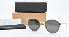 MYKITA Sonnenbrille Lessrim Tomomi 50-21 COL 056 Rund Gold Shine Randlos Grau S