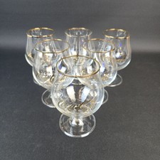 Coca-Cola 6 Schwenker 0,3l Gläser Goldrand Sammeln ALT Sehr selten Bar Rar ✅️