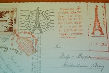 Alte Ansichtskarte Paris 1943 - Eiffelturm - souvenir de la Tour Eiffel datiert