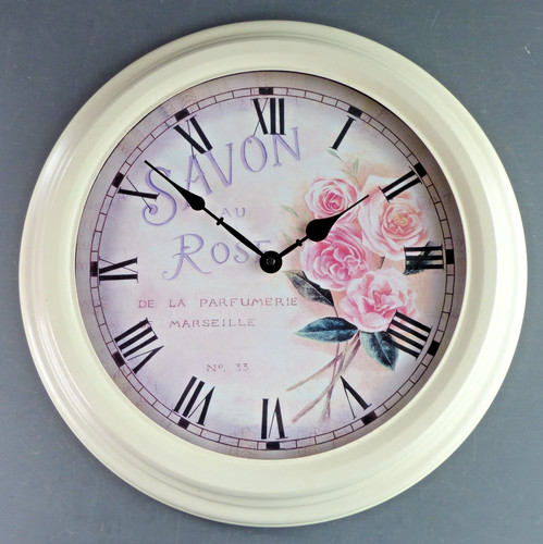 Große shabby chic wanduhr - 16",