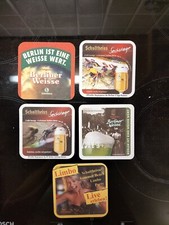 5 Bierdeckel Schultheiss Bier 6 Tage Rennen Berliner Weisse Plötzensee 1999