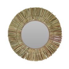 Wandspiegel rund mit Gras