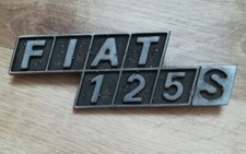 Original Schild Schriftzug Fiat " 125S " gebraucht guter Zustand 4/10