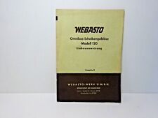 WEBASTO ,Omnibus-Scheibengebläse,Modell 120,Einbauanweisung,Original