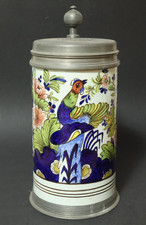 27cm gr. Fayence ? Bierkrug