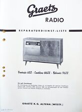GRAETZ Radio Fantasia Musiktruhe Cantilene Belcanto 58 Ersatzteile Schaltplan