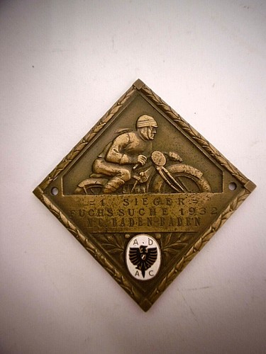 Alte bronze plakette - bronze-plakette, (teils