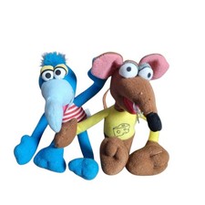 Muppets Plüsch Puppen McDonalds  2002 Stofftier Kuscheltier Gonzo + Rizzo Ratte