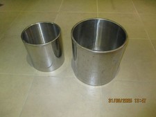 2 St.  Chrom silber Blumenkübel Blumentopf Übertopf Pflanzkübel Pflanztopf