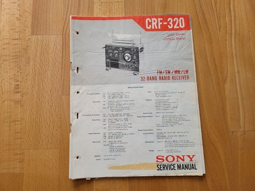 Sony crf 320 service - crf-320, manual