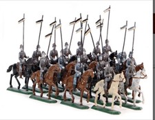 17 St. vollplastische Zinnfiguren Reiter 6,5cm