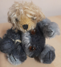 Sammler Stofftier Blauer Teddy Bär  - 17 cm. Zustand siehe Fotos??