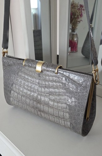 Vintage leder handtasche - leder,