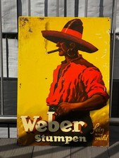 Blechschild - Weber Stumpen -