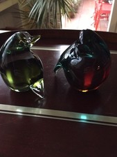 2 Glasvögel signiert Cenedese