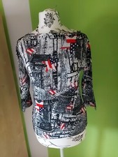 Tshirt Jeansprint Schwarz S neuwertig 3/4 Arm Stars +Strips Amerika  ? 