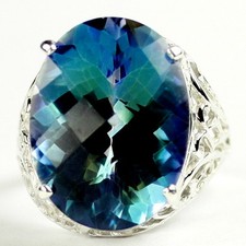 Neptun Gartentopas, 925 Sterling Silber Damen Ring, SR291 - Handarbeit